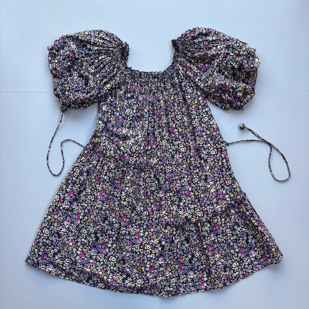 Apiece Apart Divina Mini Dress Small Floral Cotton Silk Blend Dainty Cattagecore
